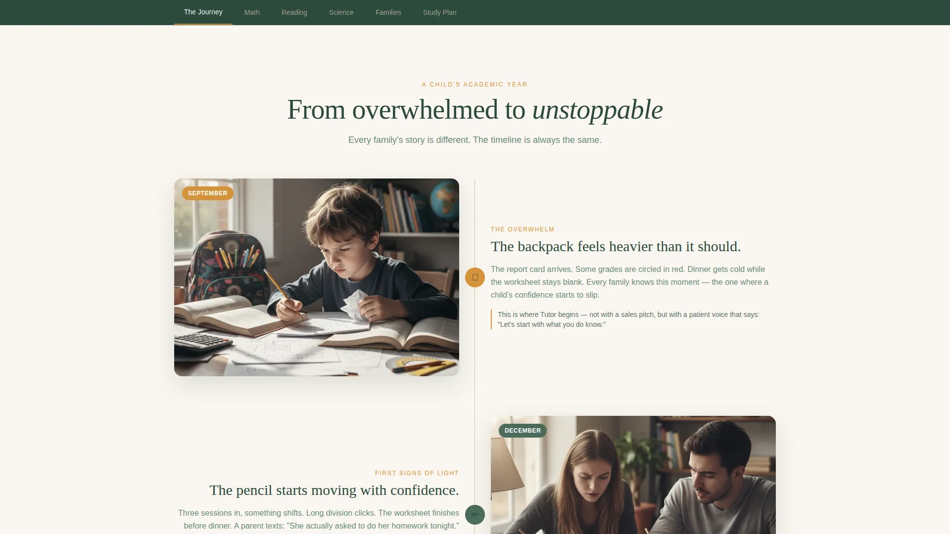 Online Tutoring Landing Page Template for Families