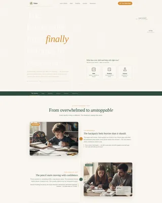 Online Tutoring Landing Page Template for Families