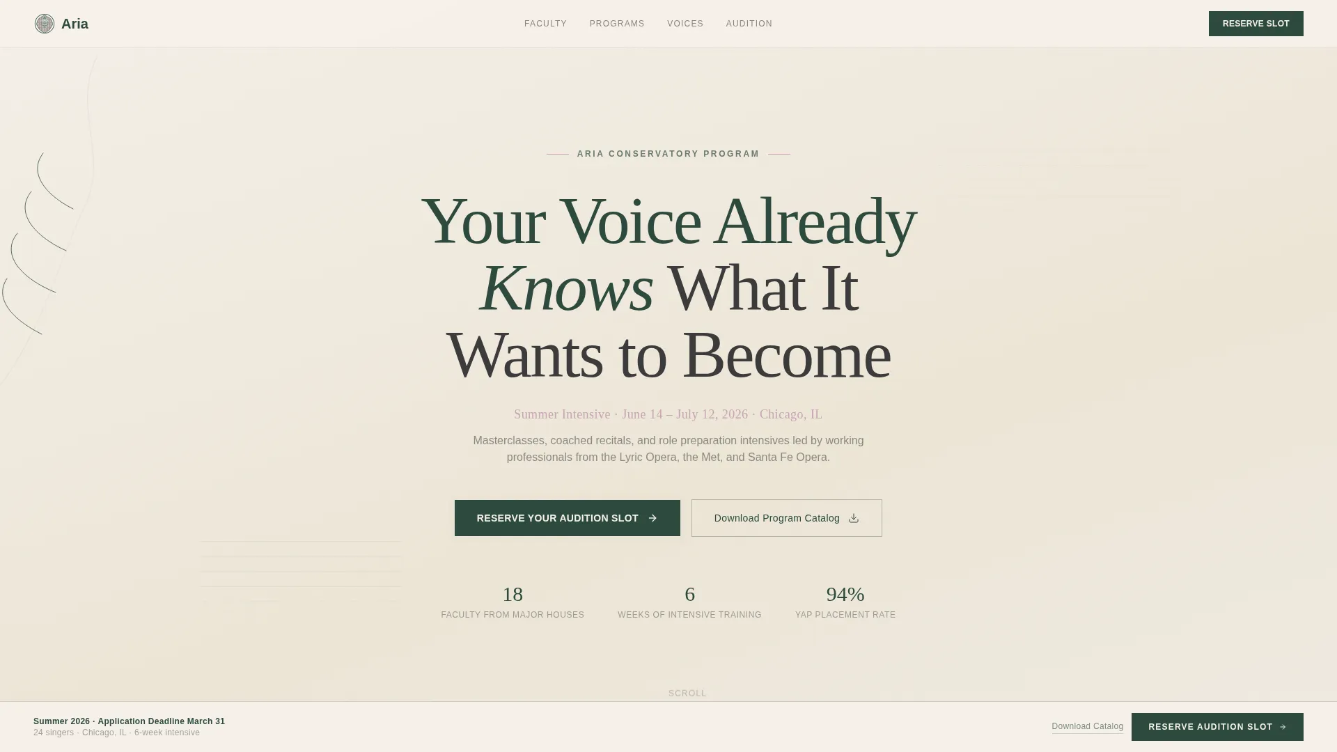 Music & Performing Arts School Booking Website Template