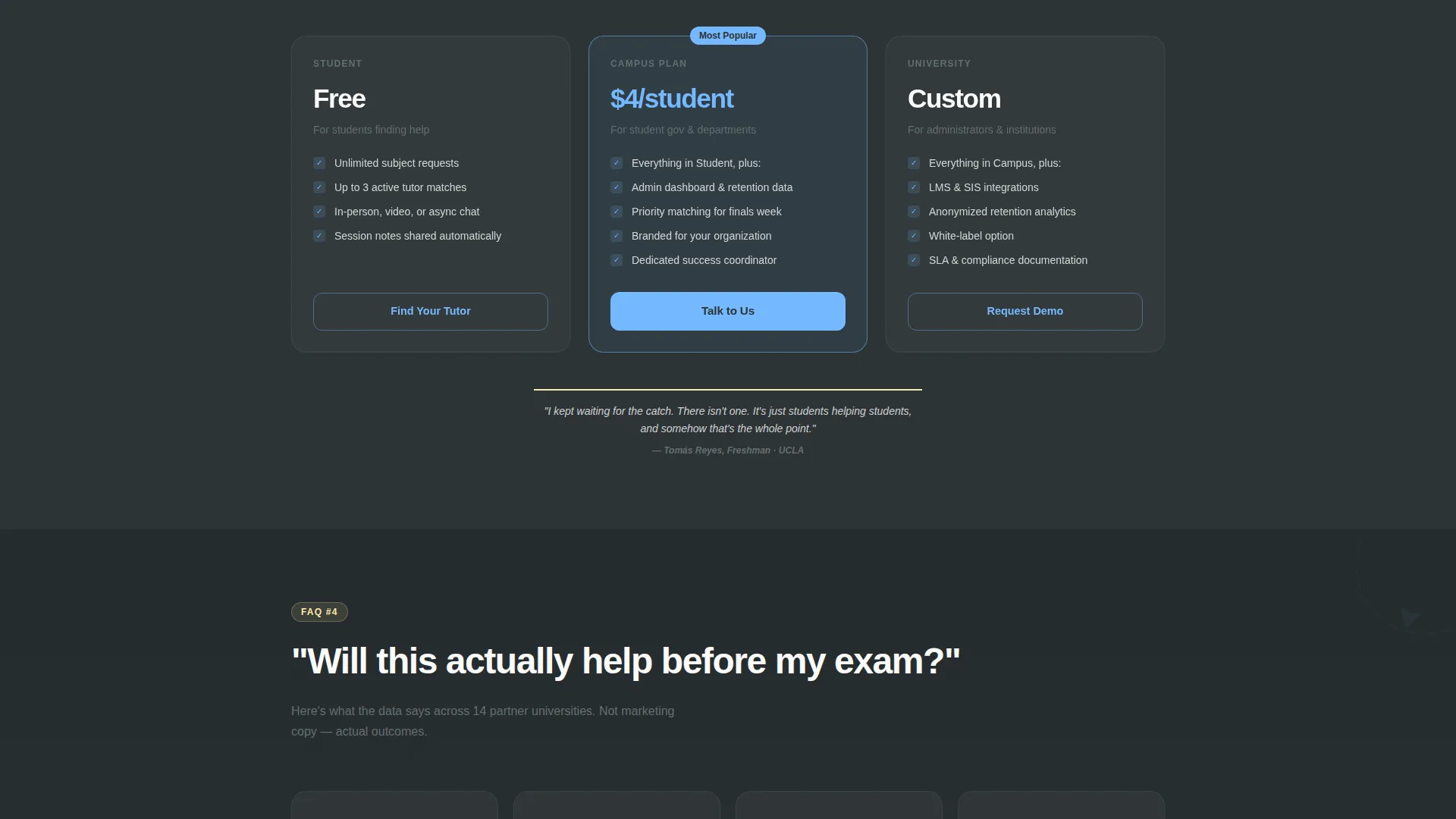 Tutoring & Coaching Center FAQ Website Template