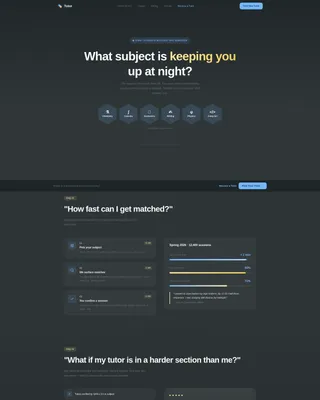 Tutoring & Coaching Center FAQ Website Template