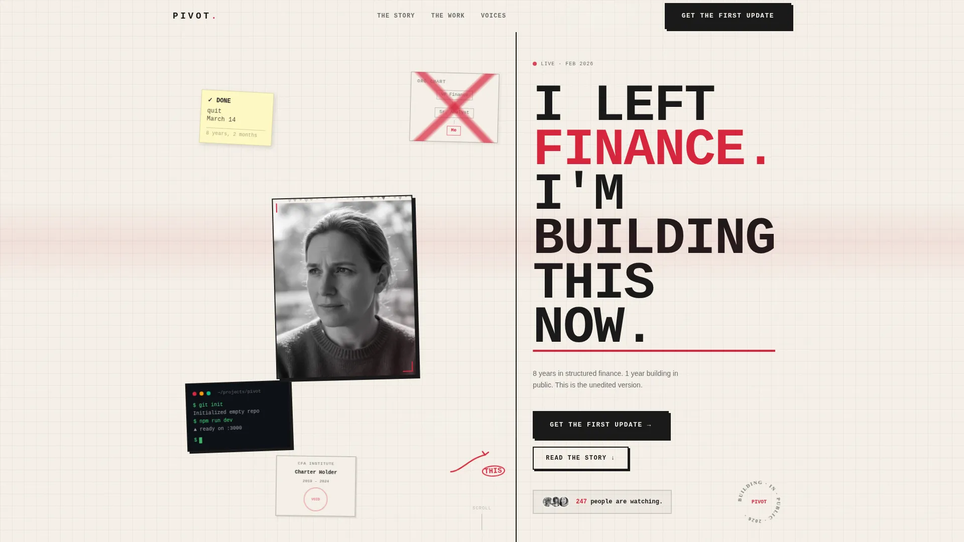 Bold Career Changer Personal Landing Page Template