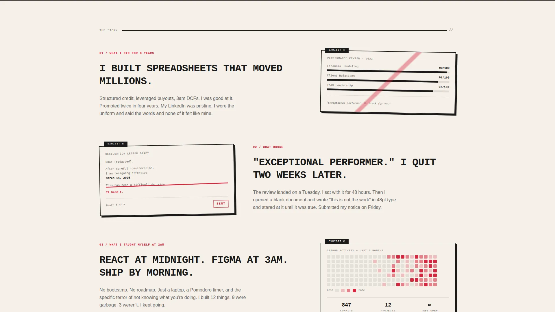 Bold Career Changer Personal Landing Page Template
