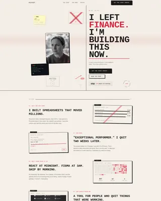Bold Career Changer Personal Landing Page Template
