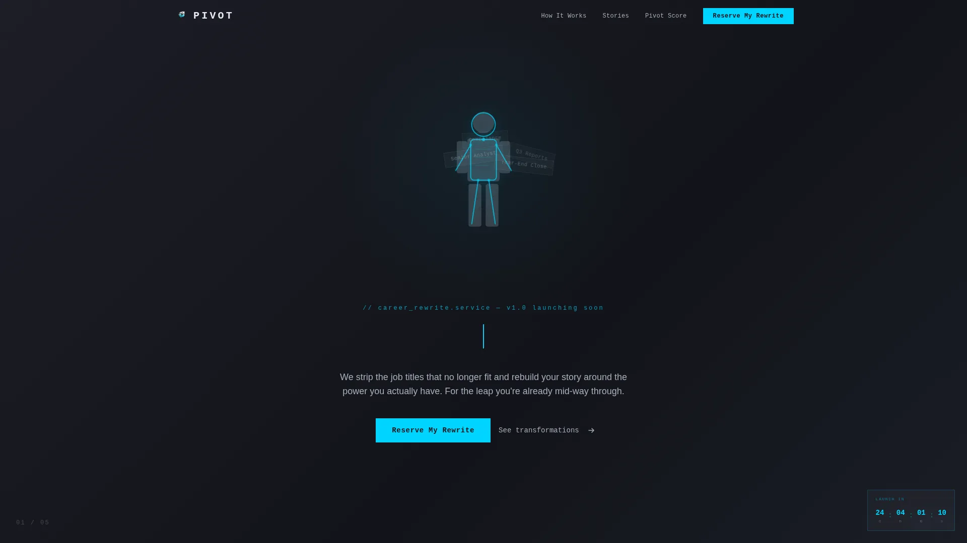 Career Changer Career Pre-Launch Website Template