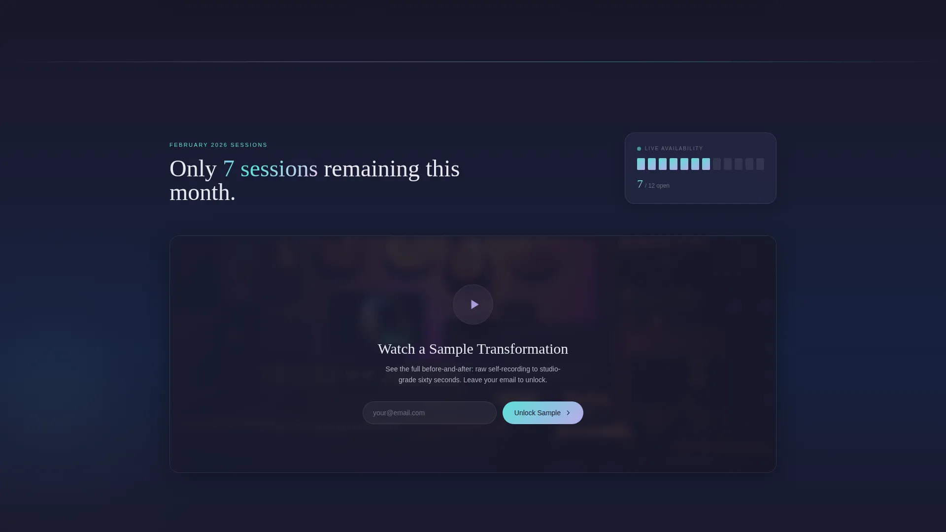 Career Changer Video Resume Landing Page Template