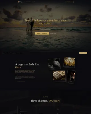 Cinematic Memorial Landing Page Template