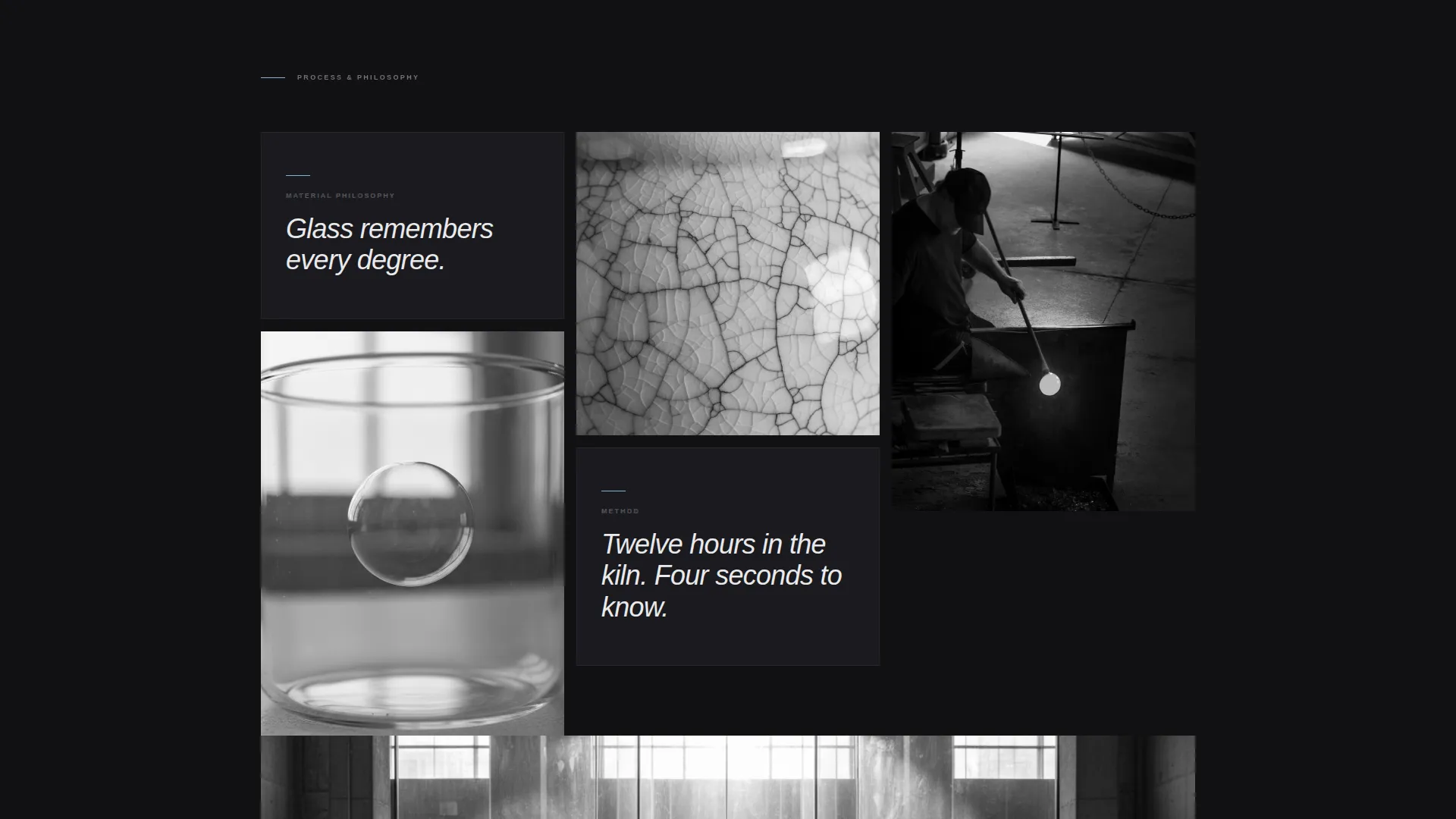 Precision Glass & Ceramic Studio Landing Page Template