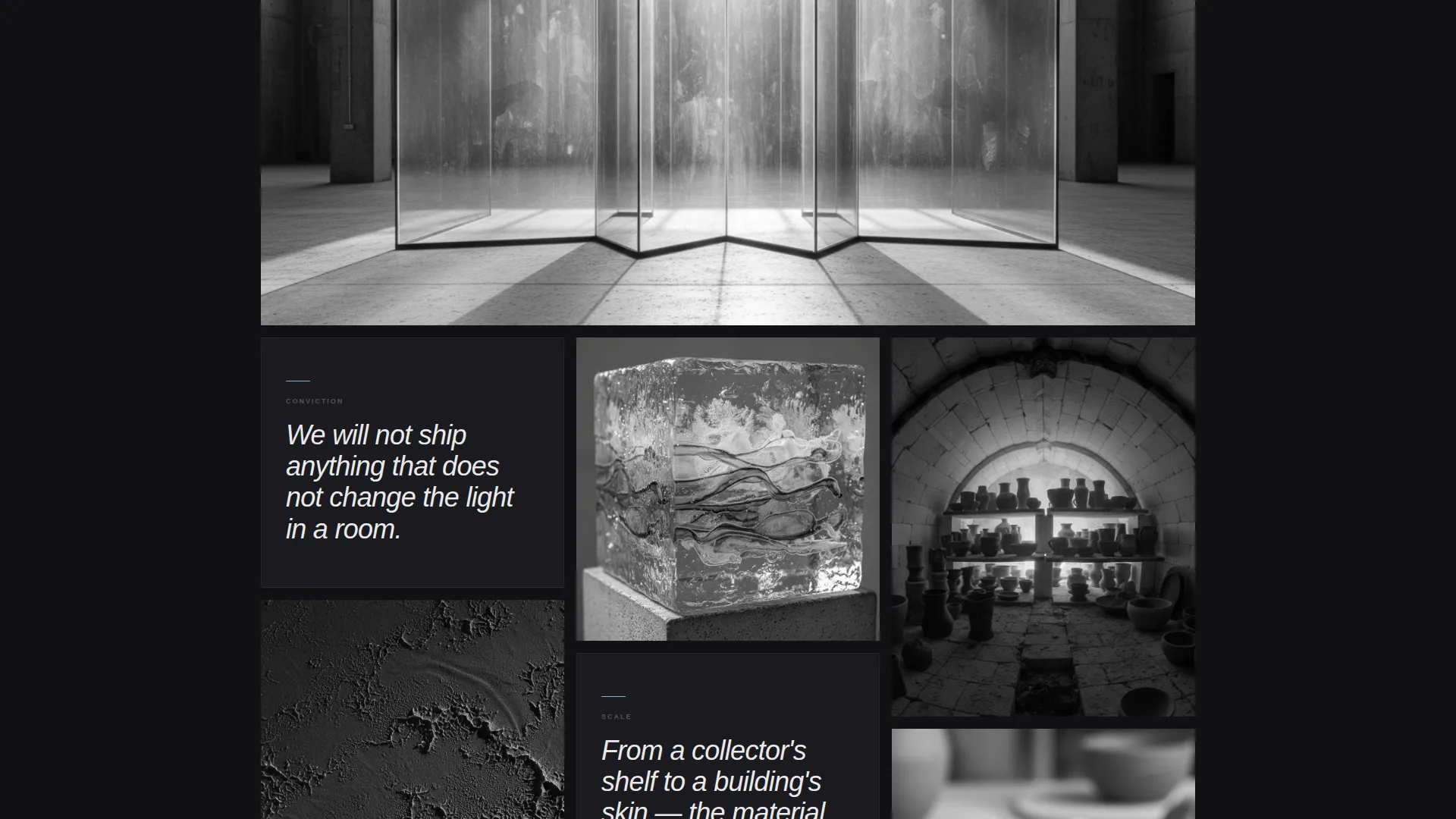 Precision Glass & Ceramic Studio Landing Page Template