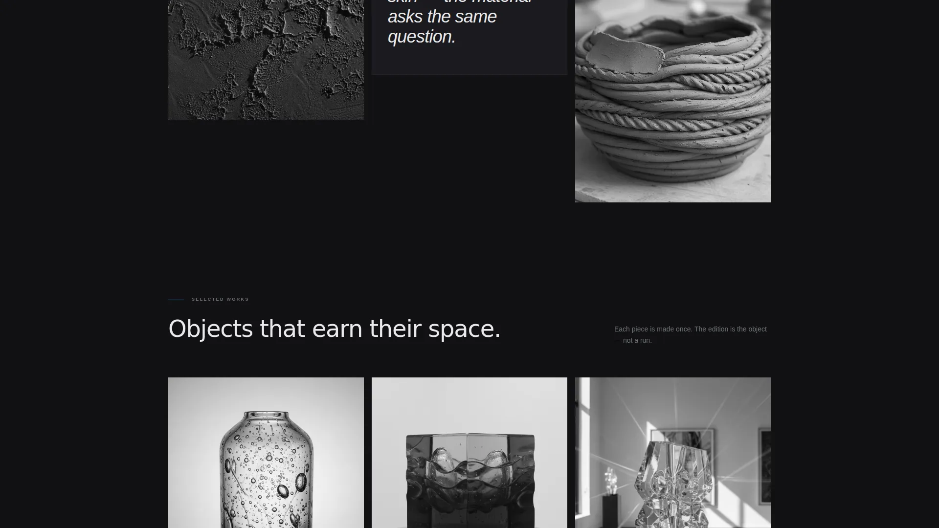Precision Glass & Ceramic Studio Landing Page Template