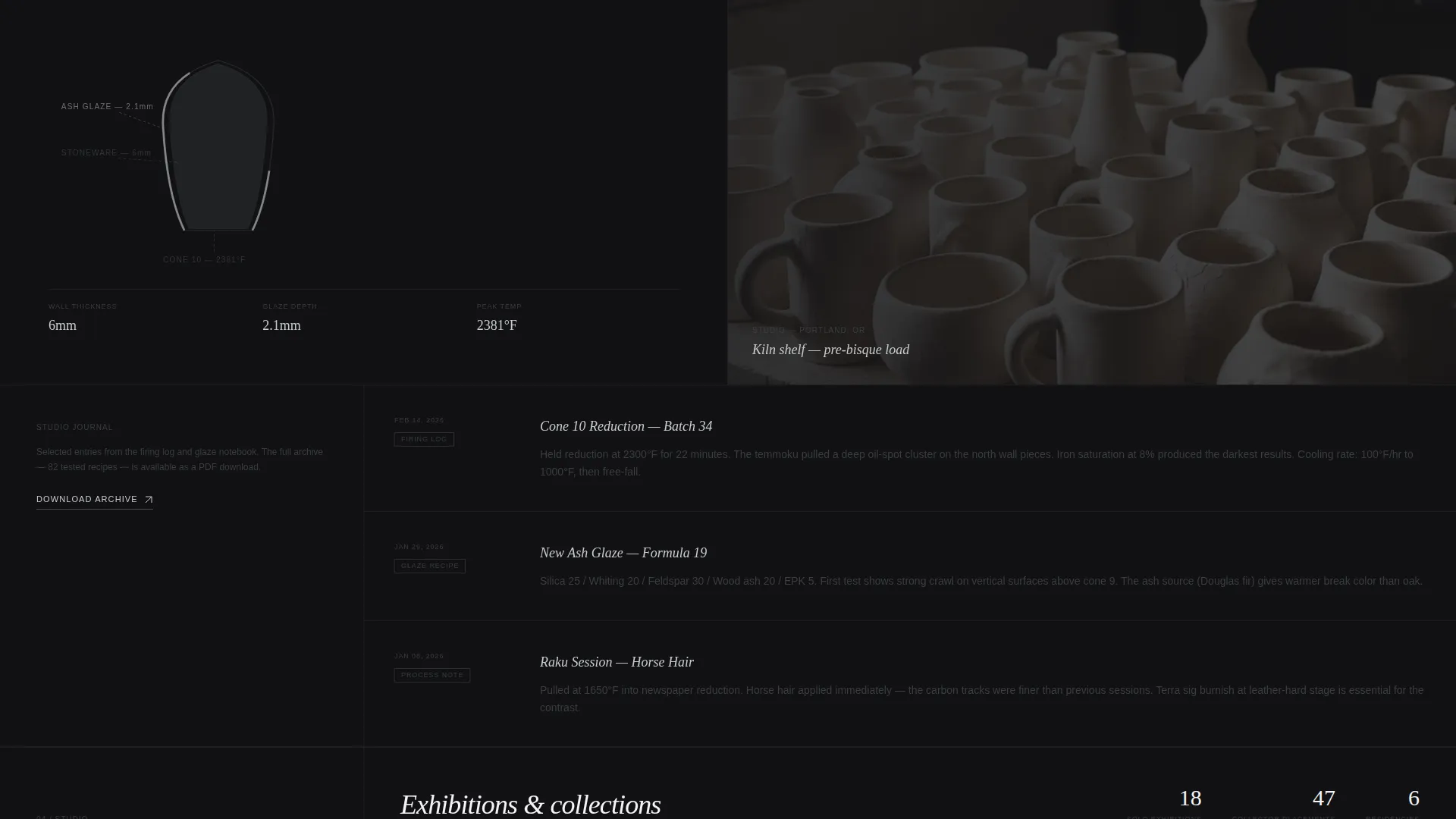 Ceramicist Portfolio Portfolio Website Template