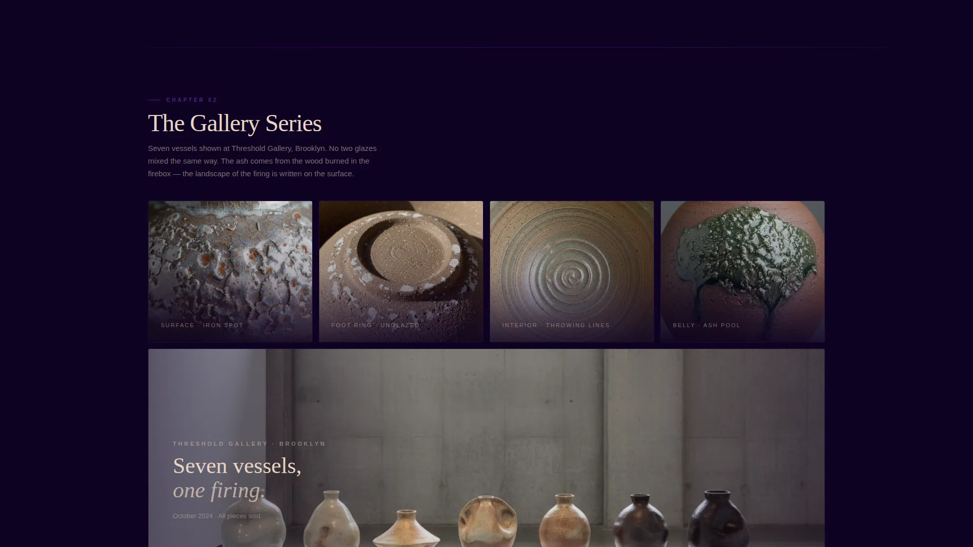 Ceramicist Bento Grid Portfolio Landing Page Template