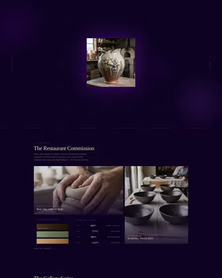 Ceramicist Bento Grid Portfolio Landing Page Template