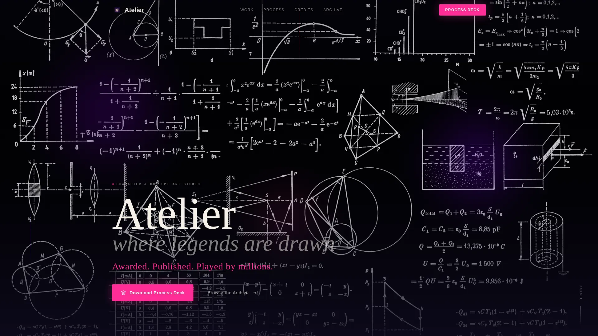 Character & Concept Art Portfolio Landing Page