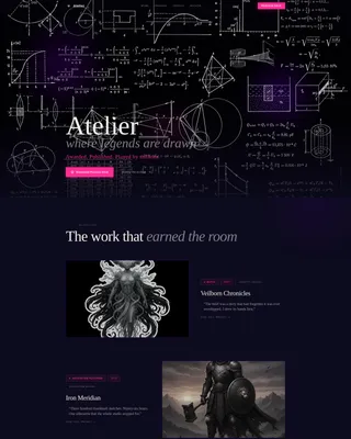 Character & Concept Art Portfolio Landing Page
