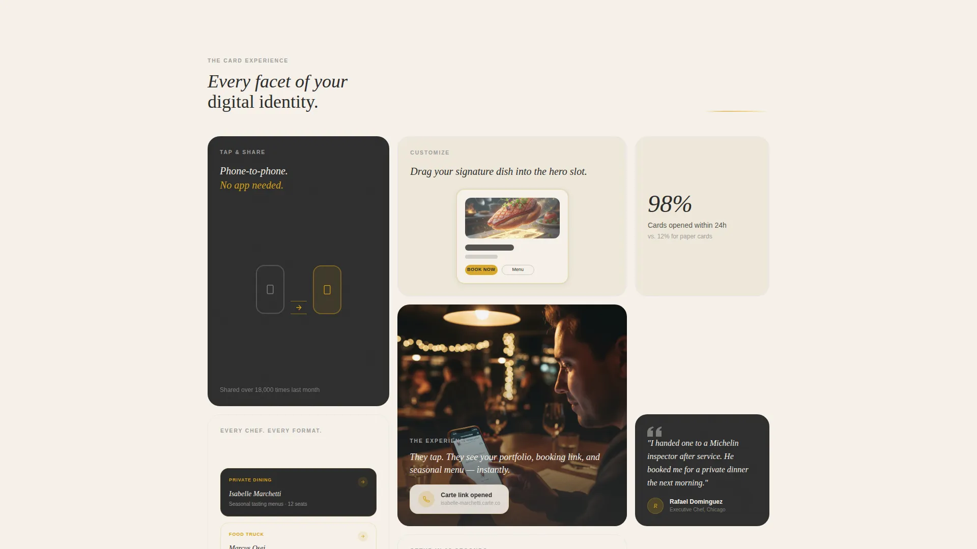 Chef Profile Booking Website Template