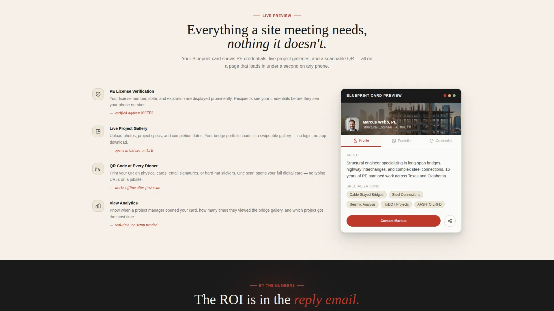 Civil Engineer Profile Specialist Portfolio Website Template