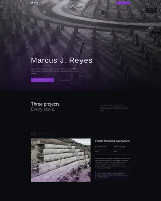 Civil Engineer Profile Portfolio Website Template