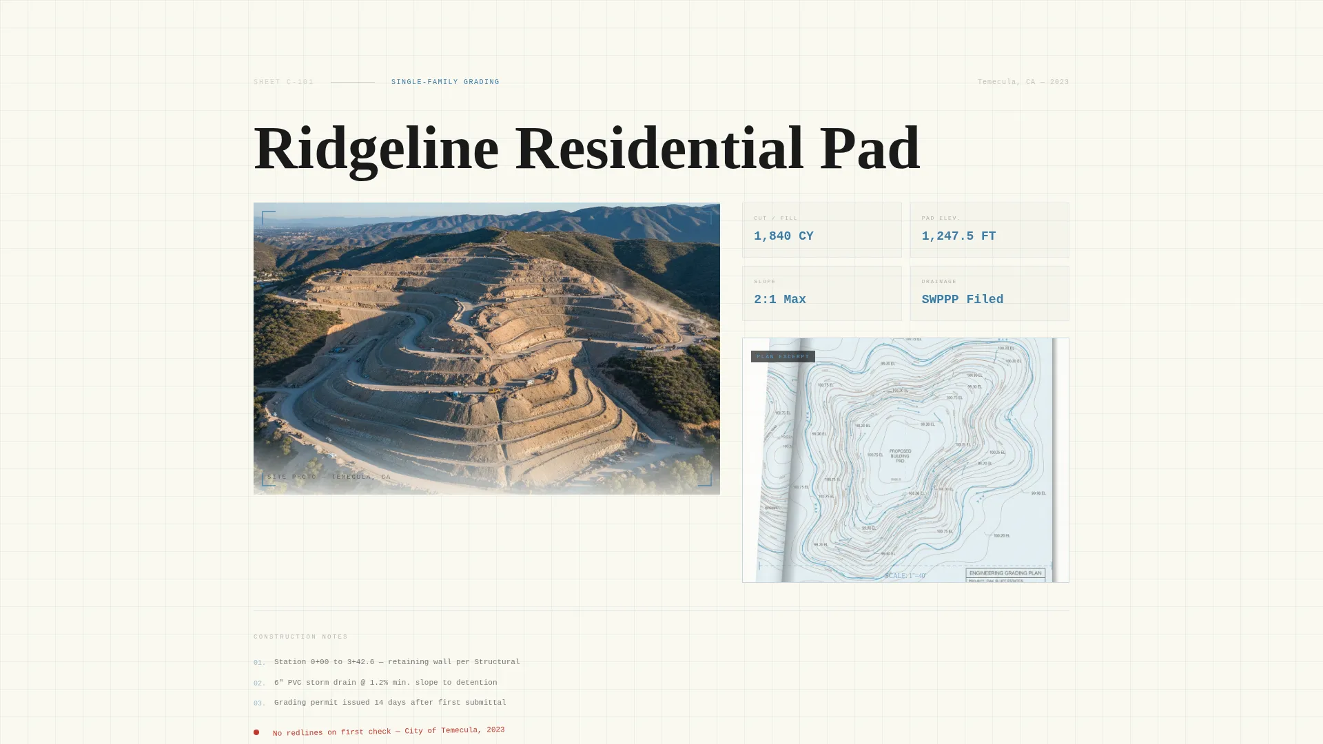 Civil Engineer Profile Portfolio & Case Study Website Template