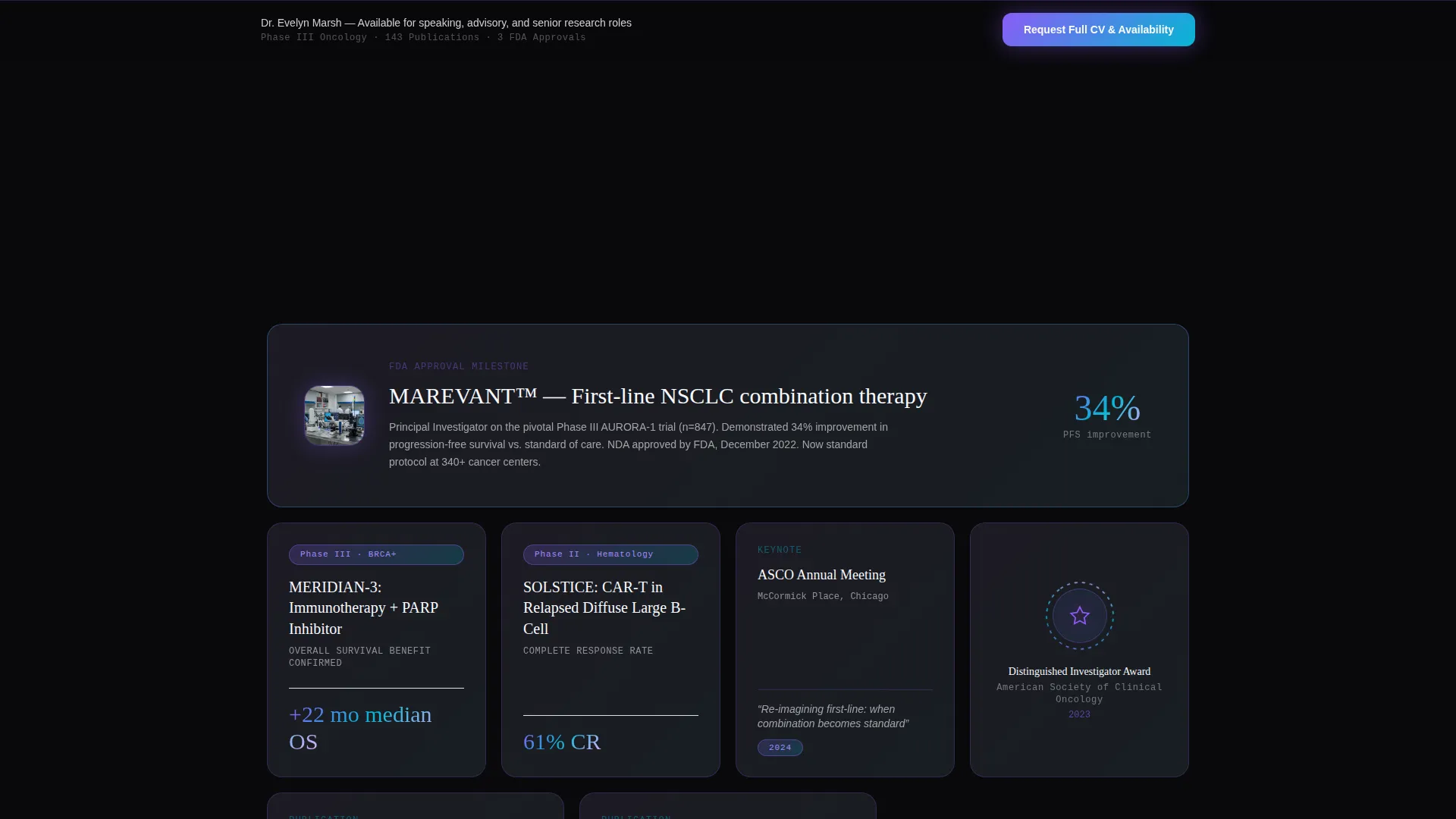 Clinical Researcher Career Specialist Professional Website Template