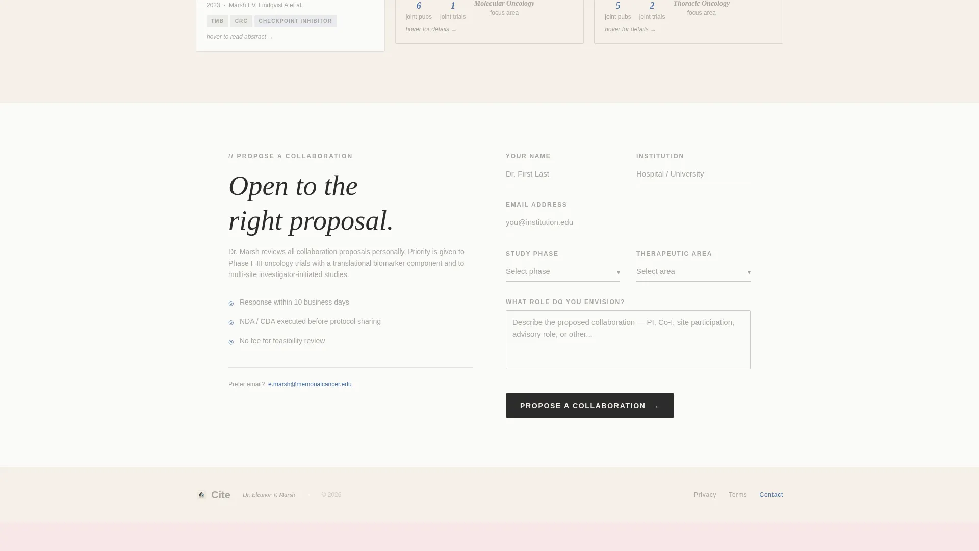 Clinical Researcher Career Advanced Professional Website Template