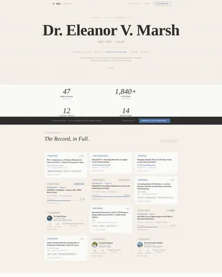 Clinical Researcher Career Advanced Professional Website Template