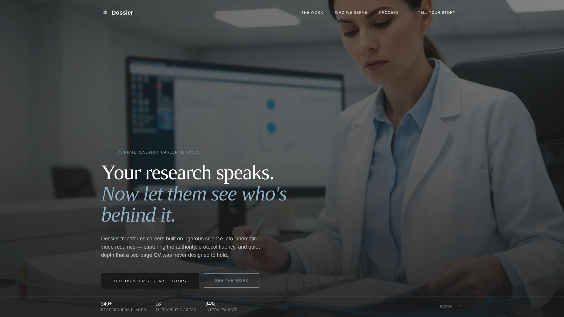 Clinical Researcher Career Professional Website Template
