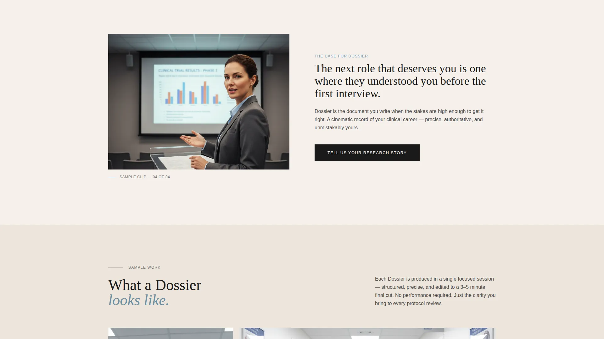 Clinical Researcher Career Professional Website Template