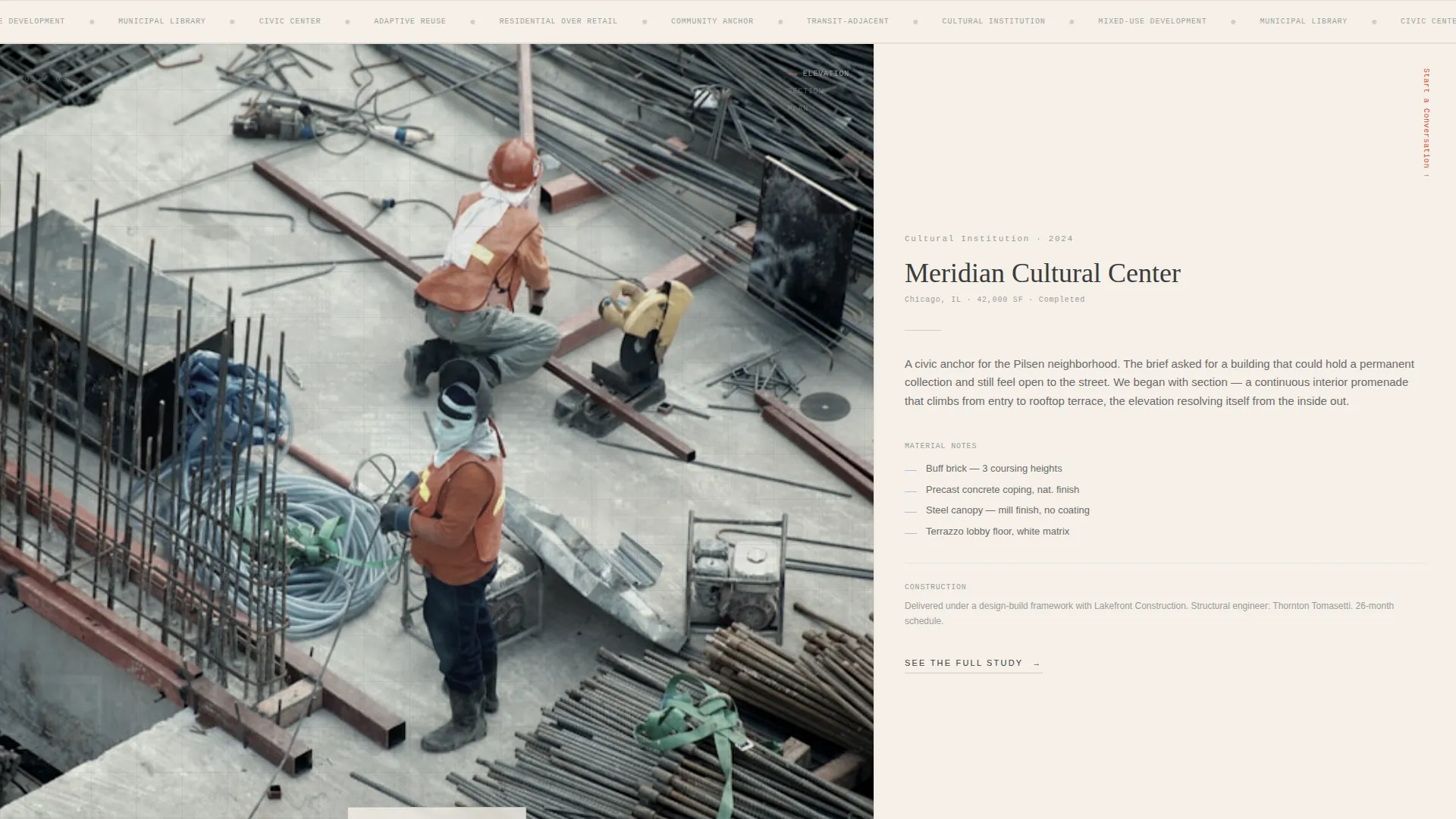 Architecture & Interiors Portfolio Professional Website Template