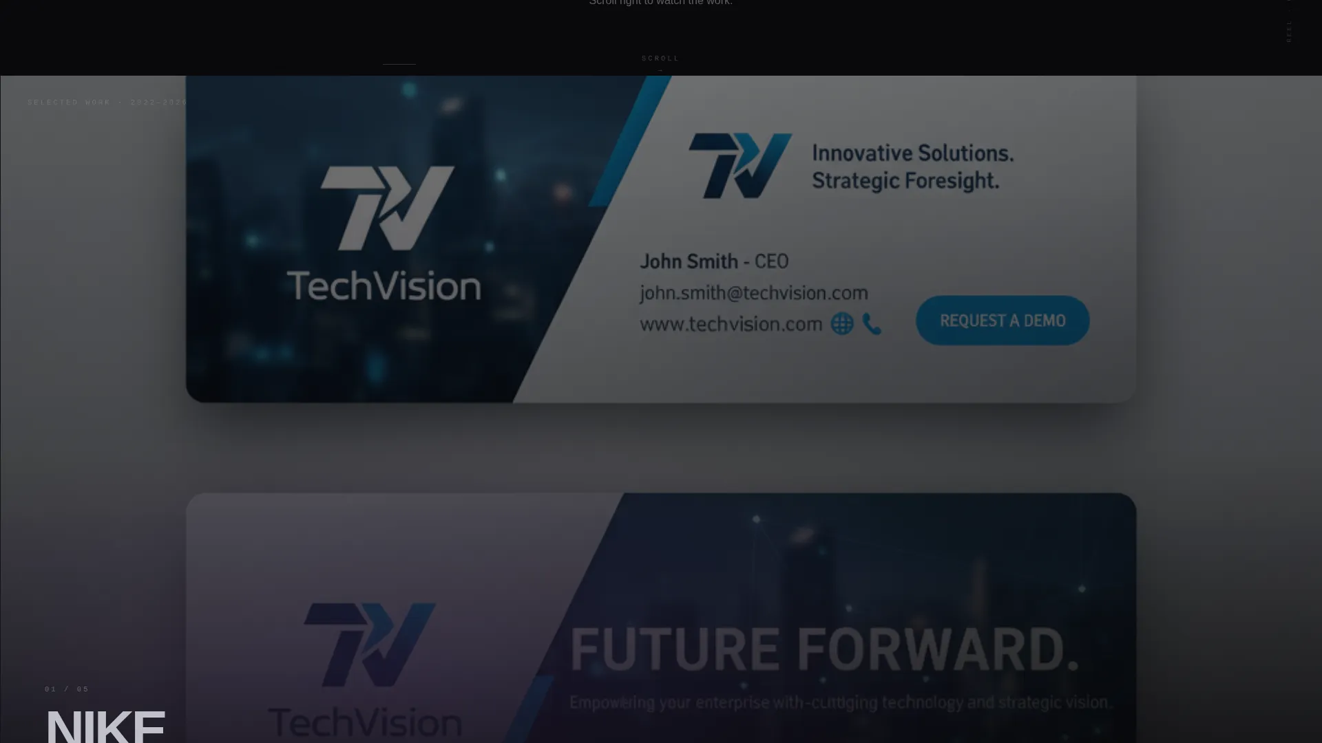 Videography & Film Portfolio Directory Website Template