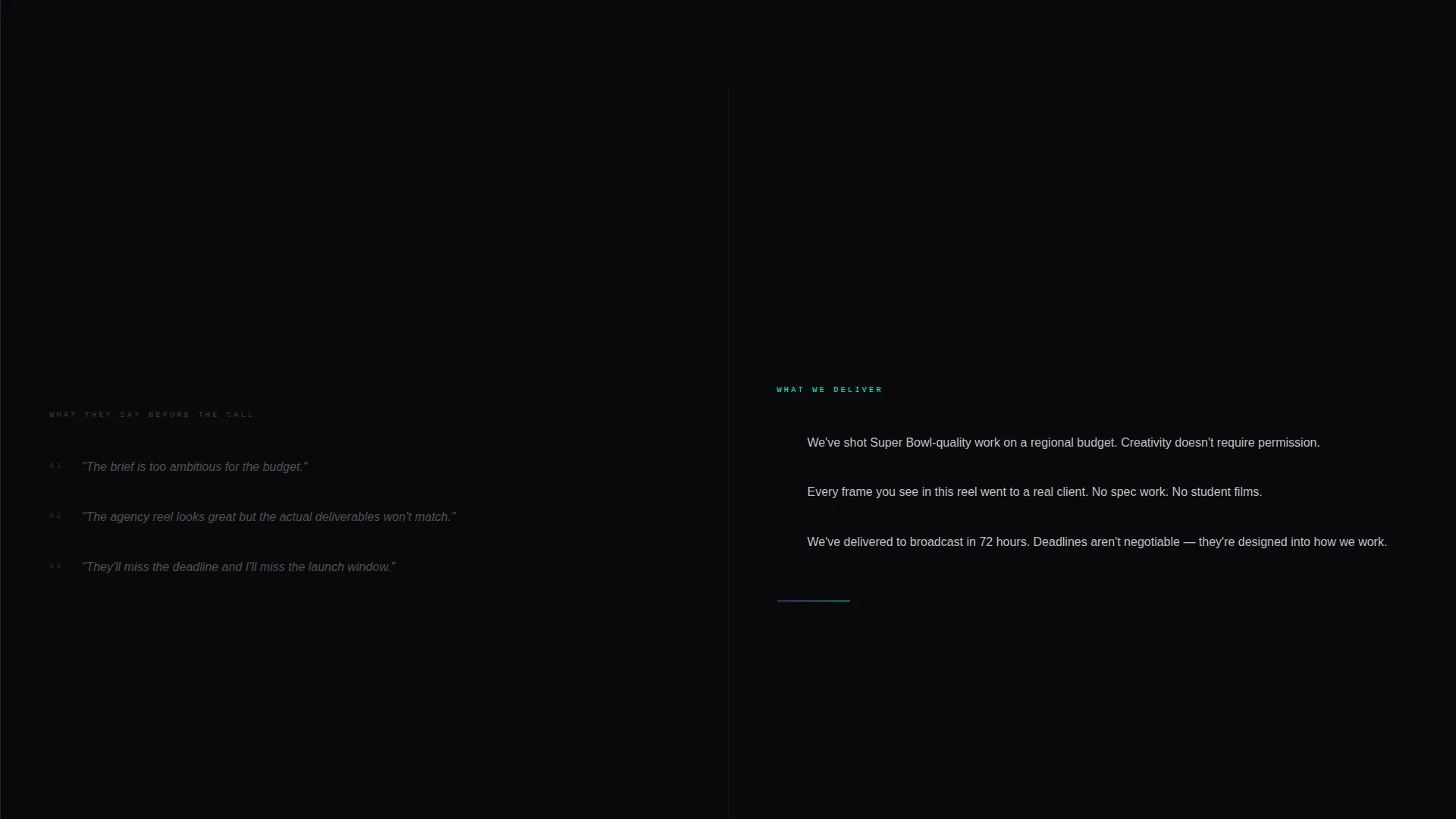 Videography & Film Portfolio Directory Website Template