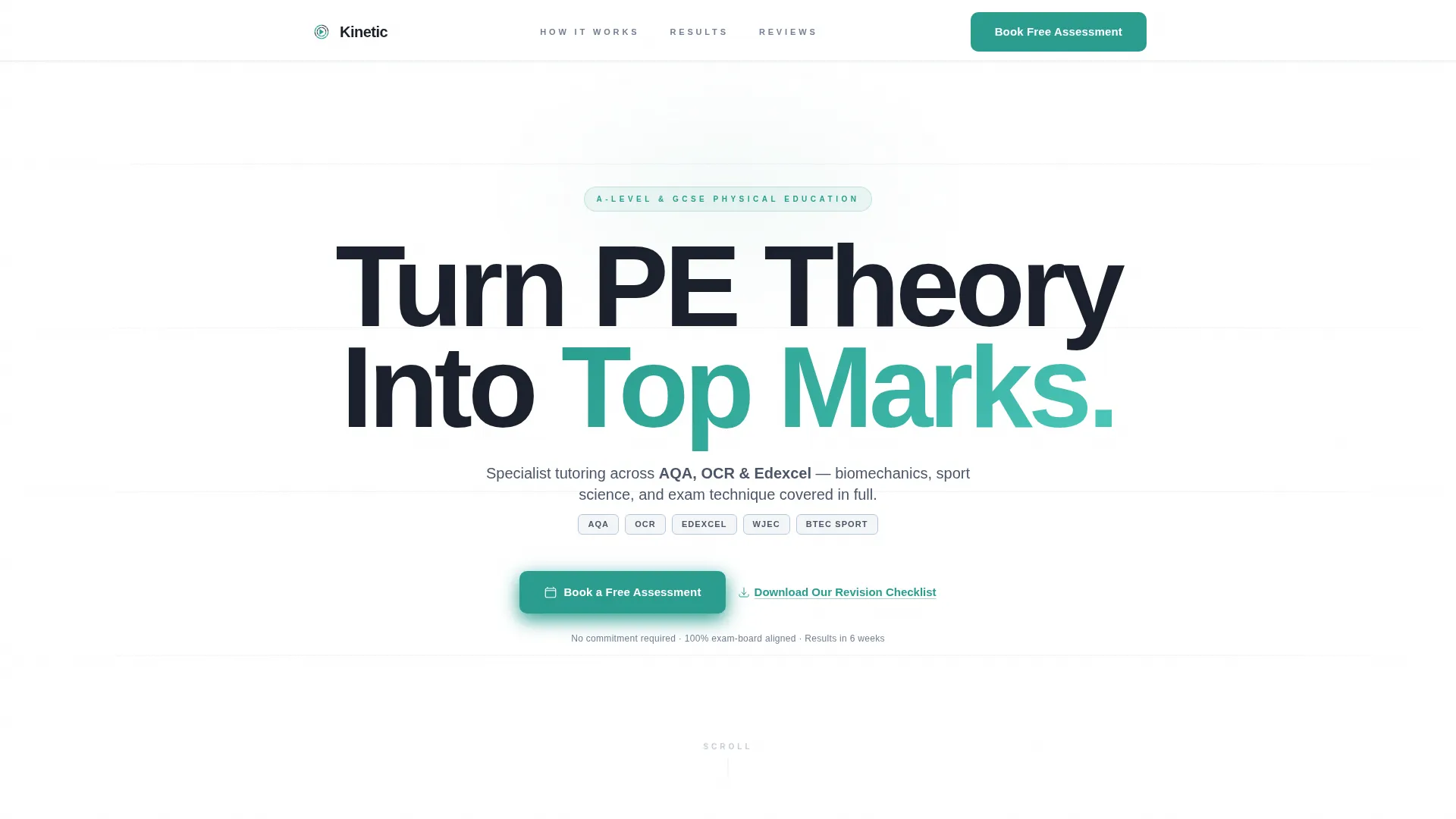 Physical Education Education Booking Website Template