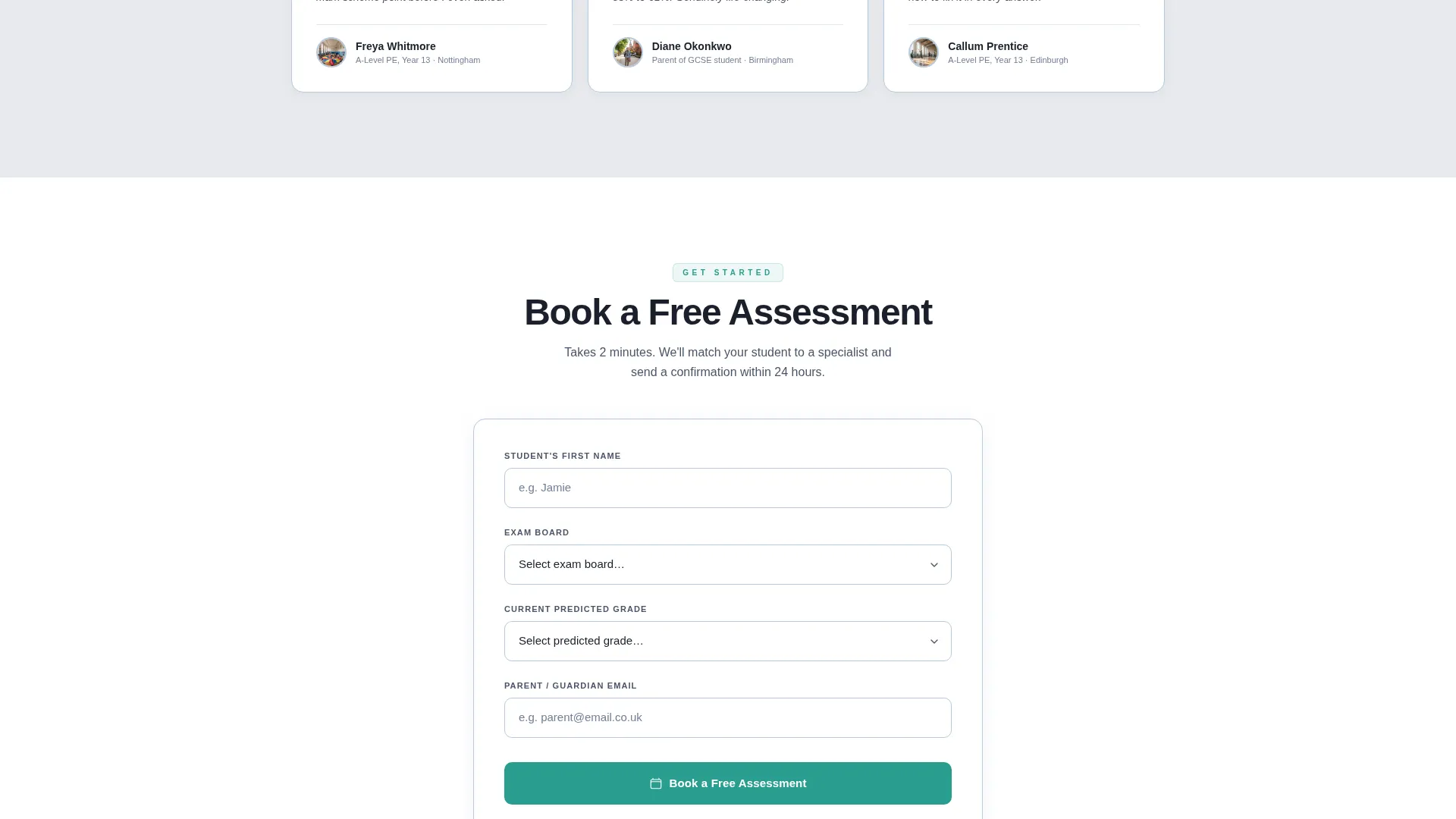 Physical Education Education Booking Website Template