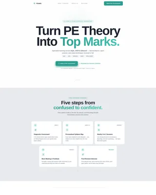 Physical Education Education Booking Website Template