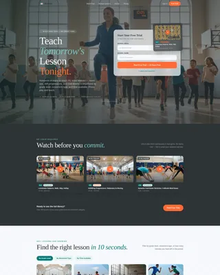 Physical Education Education Reviews Website Template