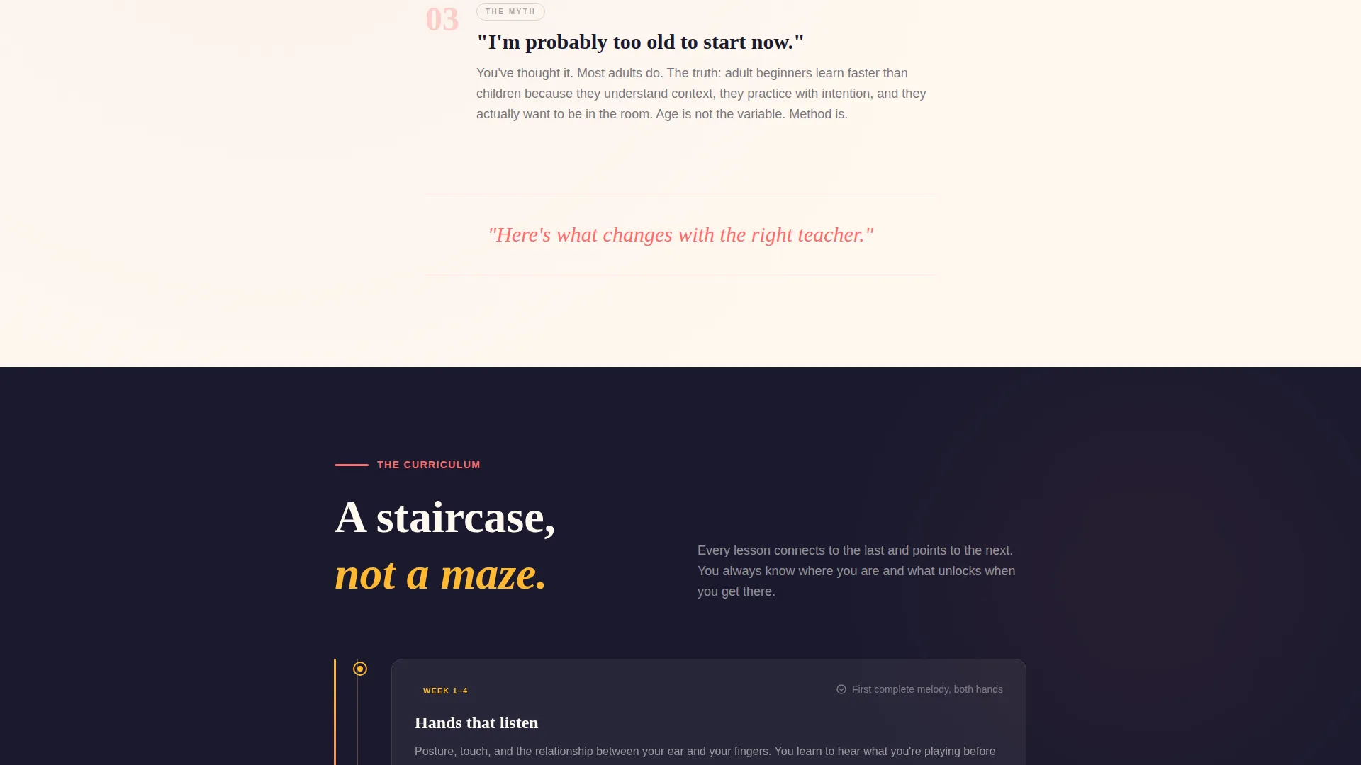 Music & Performing Arts School Specialist Professional Website Template