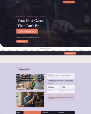 Vocational & Trade School Booking Website Template