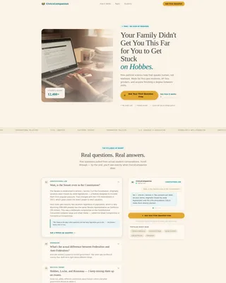 Political Science Education FAQ Website Template