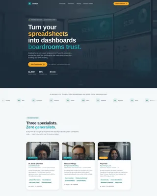Power BI Course Landing Page Template