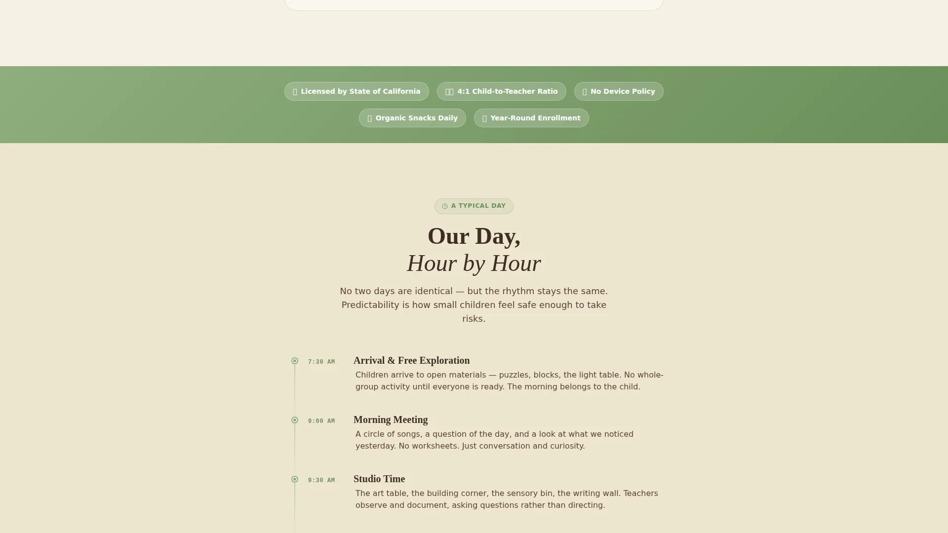 Preschool & Early Education Specialist Booking Website Template