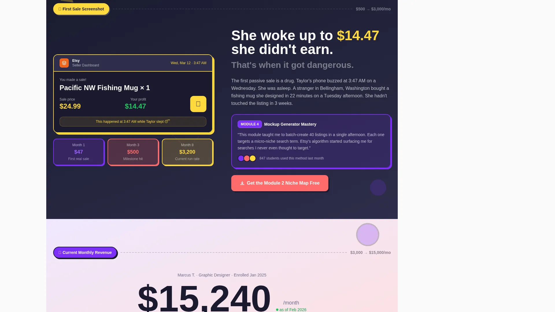 Online Skill Courses Specialist Portfolio Website Template