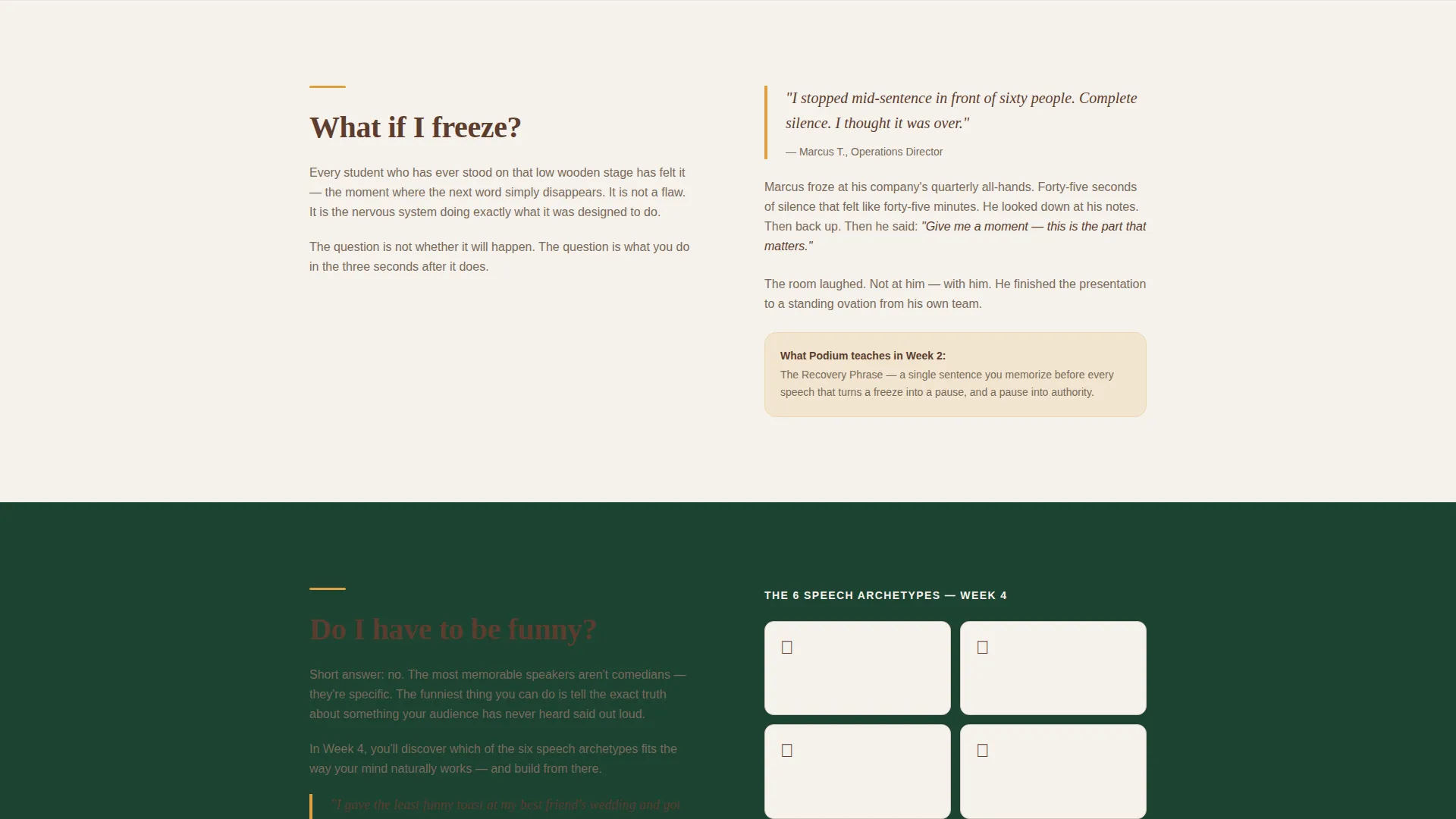 Public Speaking Course Landing Page Template