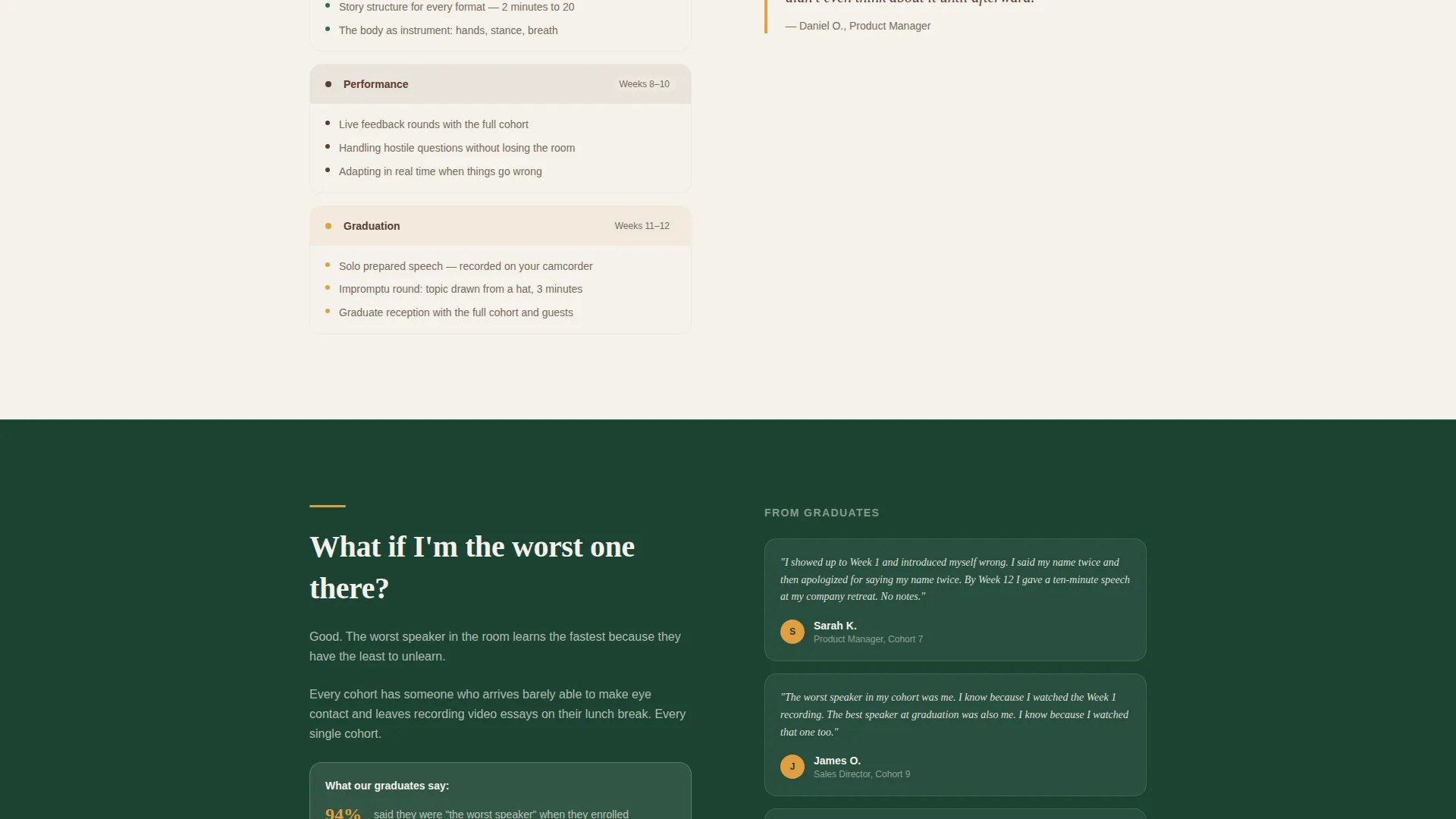 Public Speaking Course Landing Page Template