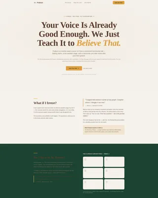 Public Speaking Course Landing Page Template