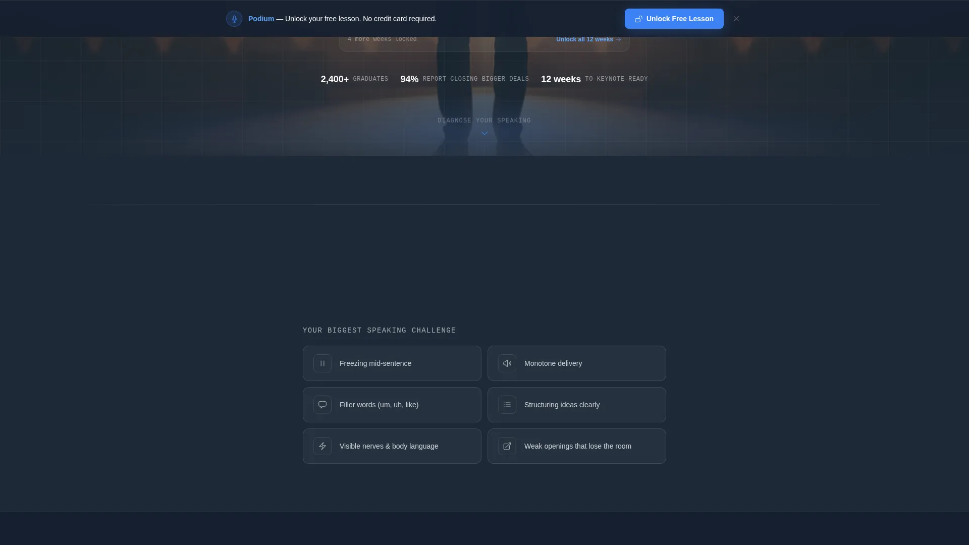 Public Speaking Course Landing Page Template