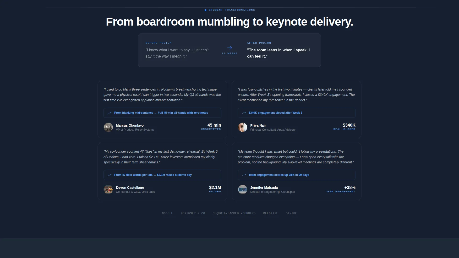 Public Speaking Course Landing Page Template