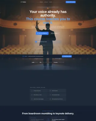 Public Speaking Course Landing Page Template