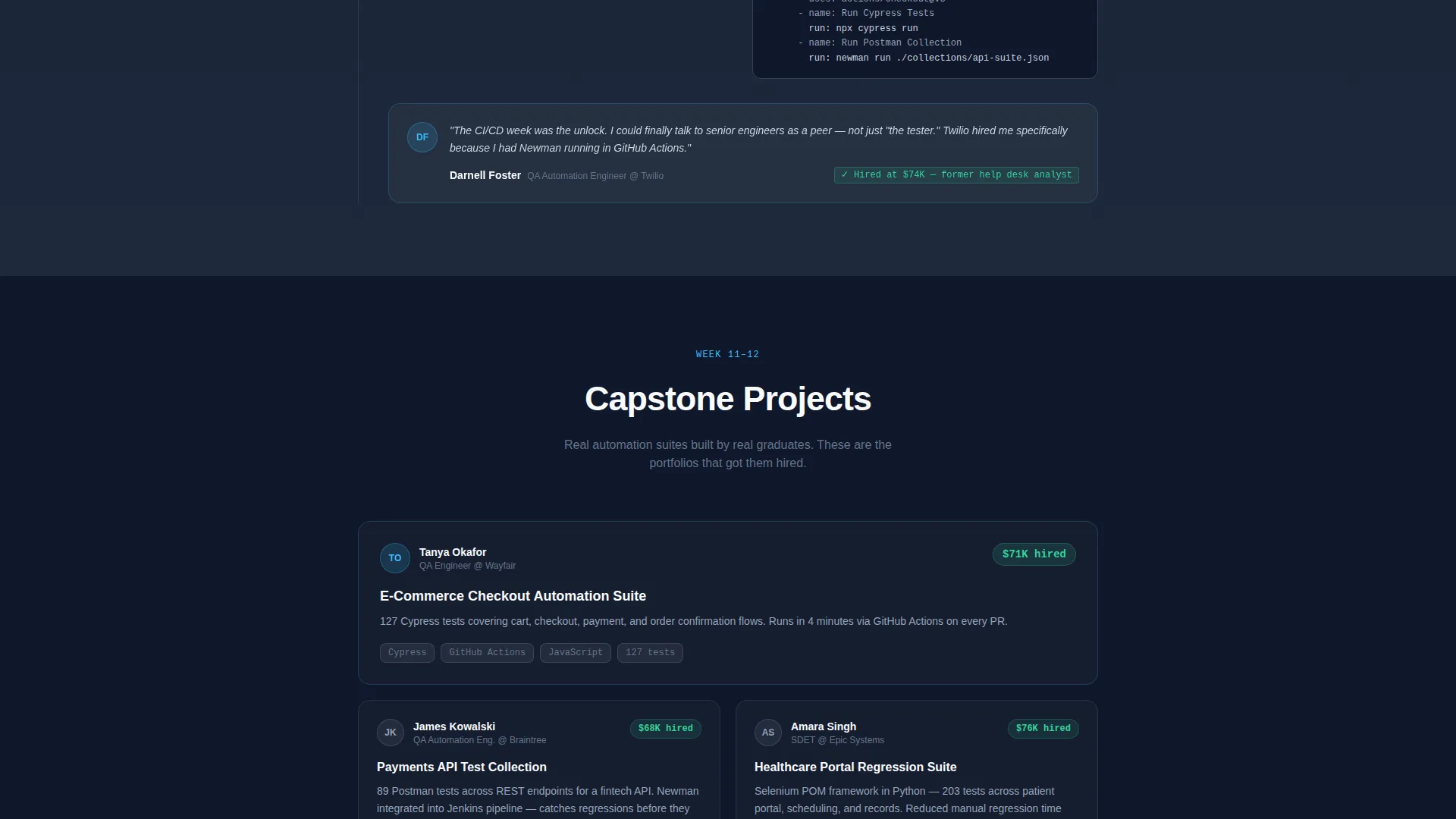QA Engineering Bootcamp Landing Page Template