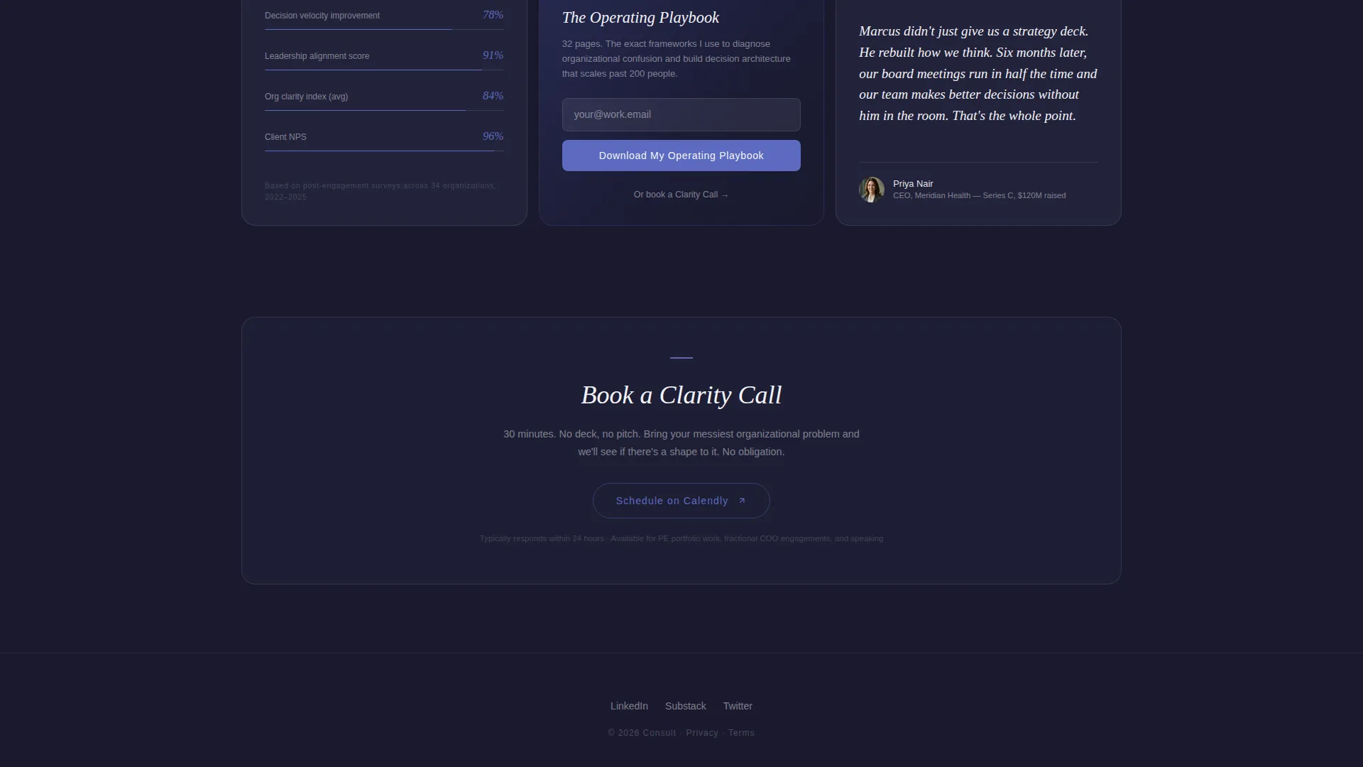 Consultant Career Professional Website Template