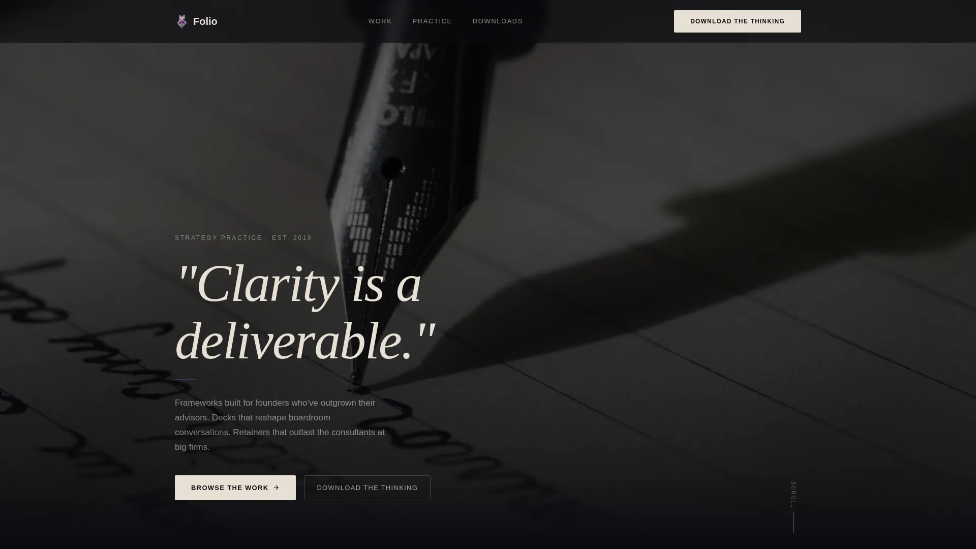 Consultant Career Portfolio Website Template